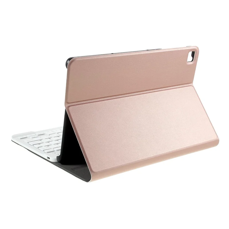 Kabellose Bluetooth-kompatible Tastatur-Leder-Standhülle für Honor Pad 6/Huawei MediaPad T3 10,1"/C3 10,1/Enjoy Tablet 2 – Roségold