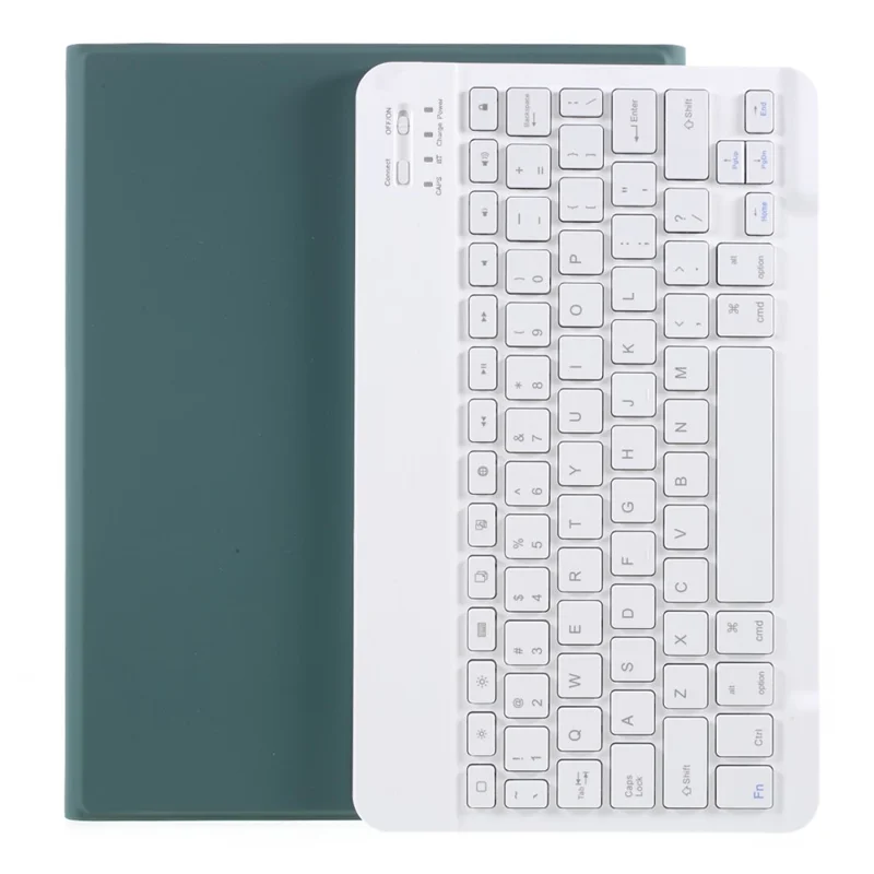 For iPad Air (2022) / (2020) Bluetooth-compatible Wireless Keyboard Leather Case with Pen Slot - Midnight Green