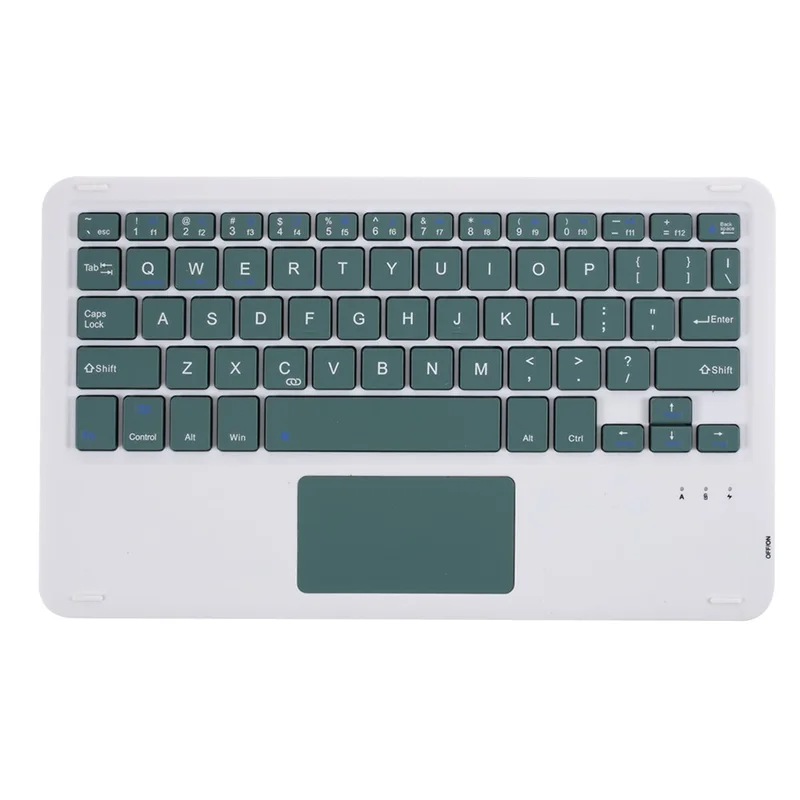 For iPad Air (2022)/(2020) Wireless Touch Pad Bluetooth-compatible Keyboard Leather Case - Midnight Green