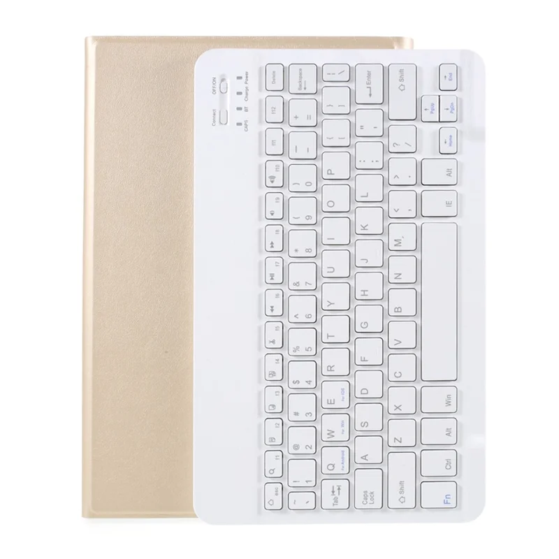 Bluetooth-compatible Keyboard Leather Stand Case for Lenovo Tab M10 Plus - Gold