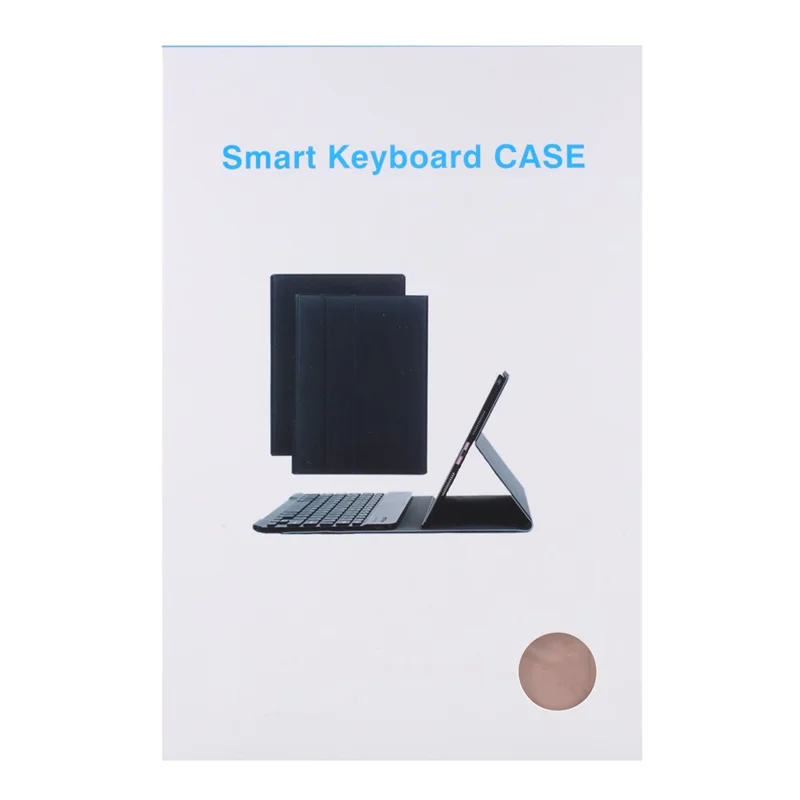 Bluetooth-compatible Keyboard Leather Stand Case for Lenovo Tab M10 Plus - Gold