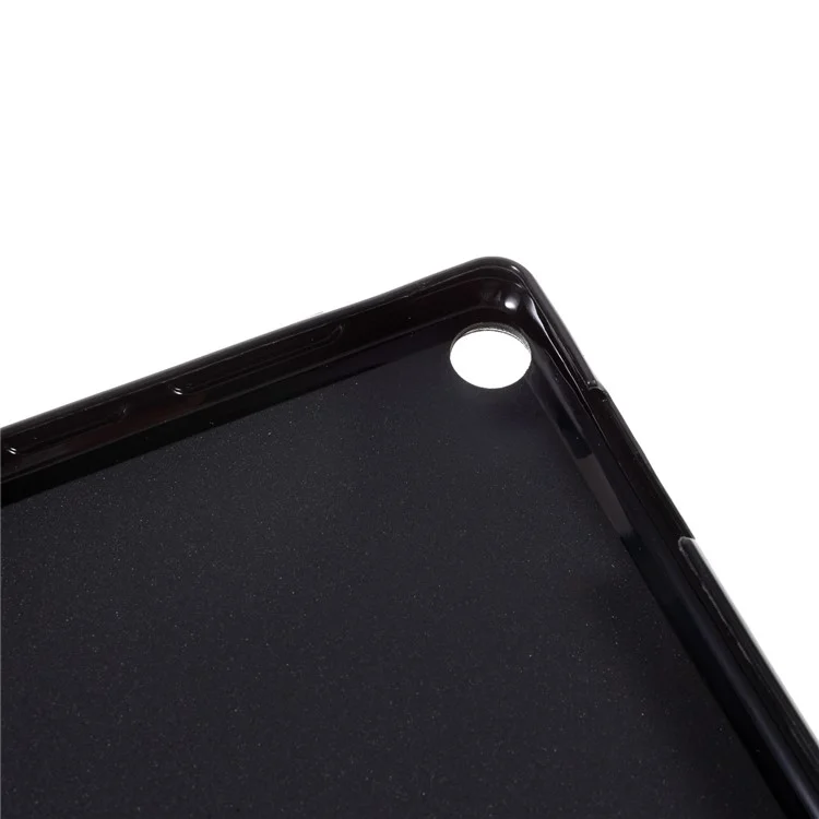 Bluetooth-compatible Keyboard Leather Stand Shell for Lenovo M10 FHD REL TB-X605FC / LC - Black