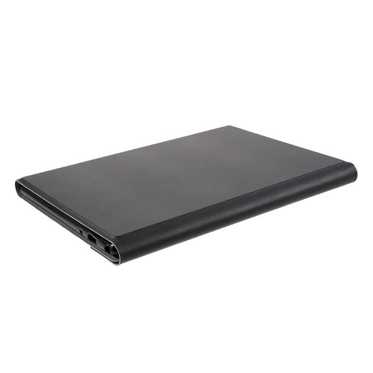 Bluetooth-compatible Keyboard Leather Stand Shell for Lenovo M10 FHD REL TB-X605FC / LC - Black