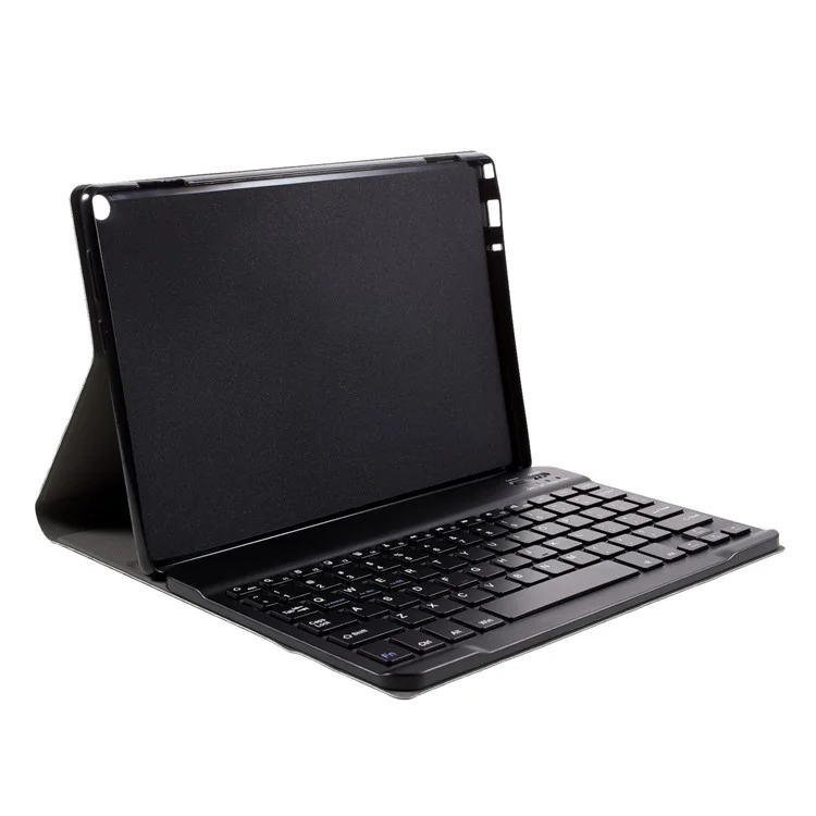 Bluetooth-compatible Keyboard Leather Stand Shell for Lenovo M10 FHD REL TB-X605FC / LC - Black