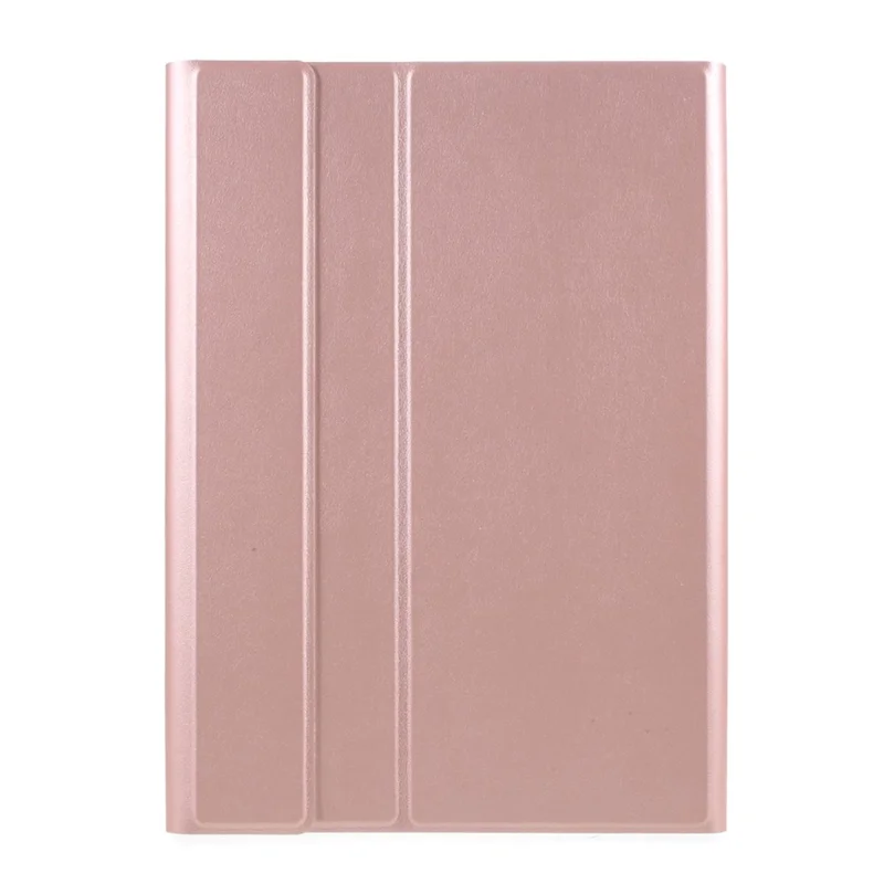 Bluetooth-compatible Keyboard Leather Stand Shell for Lenovo M10 FHD REL TB-X605FC/LC - Rose Gold