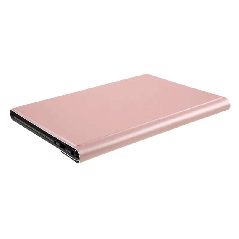 Bluetooth-compatible Keyboard Leather Stand Shell for Lenovo M10 FHD REL TB-X605FC/LC - Rose Gold