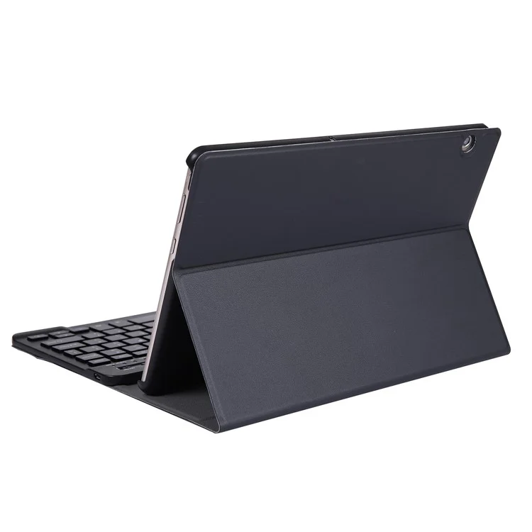 Clavier Bluetooth de Tablette Détachable A0T5 Avec Étui en Cuir Pour Huawei Honor Pad 5 10.1 / Mediapad T5 10.1 - le Noir