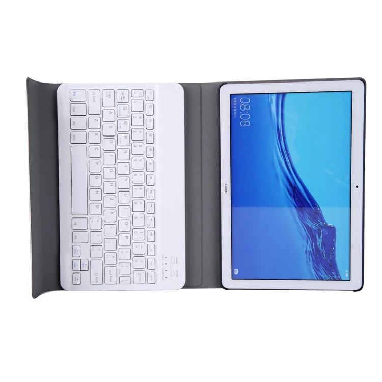 A0T5 Detachable Backlight Bluetooth-compatible Keyboard with Leather Case for Huawei Honor Pad 5 10.1/MediaPad T5 10.1 - Rose Gold