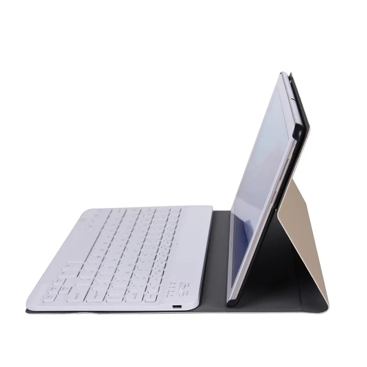 A0T5 Detachable Backlight Bluetooth-compatible Keyboard with Leather Case for Huawei Honor Pad 5 10.1/MediaPad T5 10.1 - Gold