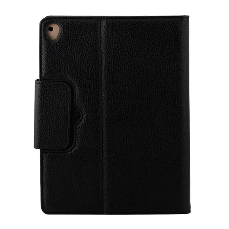 Removable Bluetooth Keyboard Lychee Leather Stand Case for iPad Pro 9.7 inch - Black