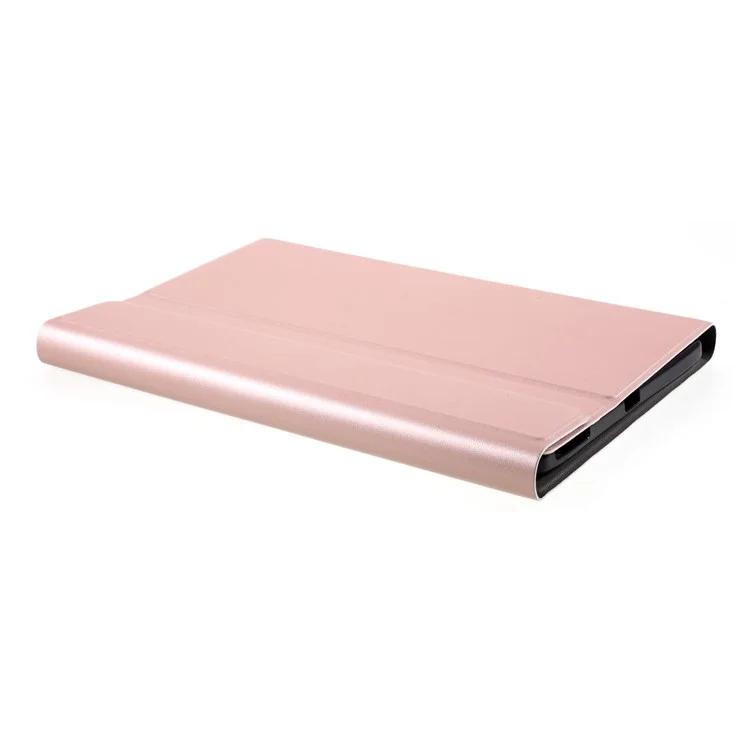 Bluetooth Backlight Keyboard Stand Case Para Lenovo Tab M10 Plus - Oro Rosa
