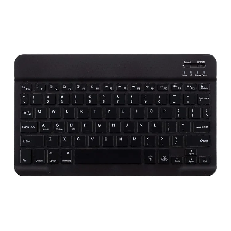 Bluetooth-compatible Backlight Keyboard Leather Stand Cover for Samsung Galaxy Tab S6 Lite 10.4 (2020) P610 P615 / (2022) / (2024) - Black