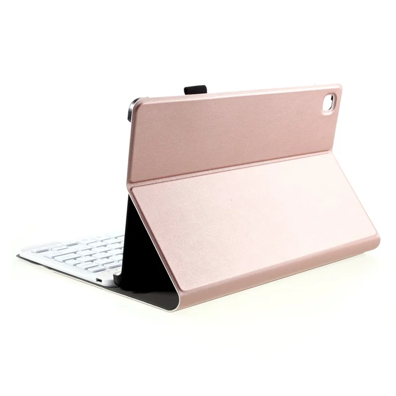 Bluetooth-compatible Backlight Keyboard Leather Stand Cover for Samsung Galaxy Tab S6 Lite 10.4 (2020) P610 P615 / (2022) / (2024) - Rose Gold