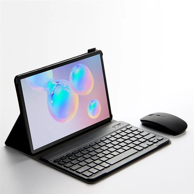 AJIUYU for Samsung Galaxy Tab S6 Leather Stand Tablet Case with Detachable Magnetic Wireless Keyboard (Without Touchpad)