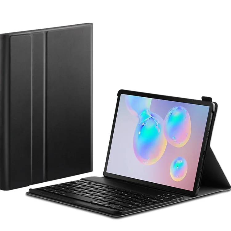 AJIUYU for Samsung Galaxy Tab S6 Leather Stand Tablet Case with Detachable Magnetic Wireless Keyboard (Without Touchpad)