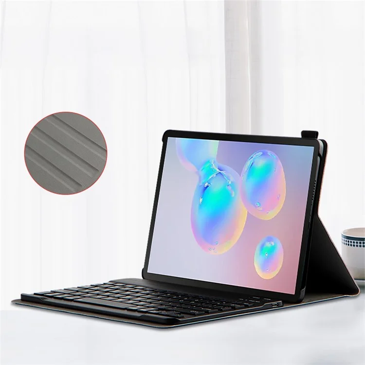AJIUYU for Samsung Galaxy Tab S6 Leather Stand Tablet Case with Detachable Magnetic Wireless Keyboard (Without Touchpad)