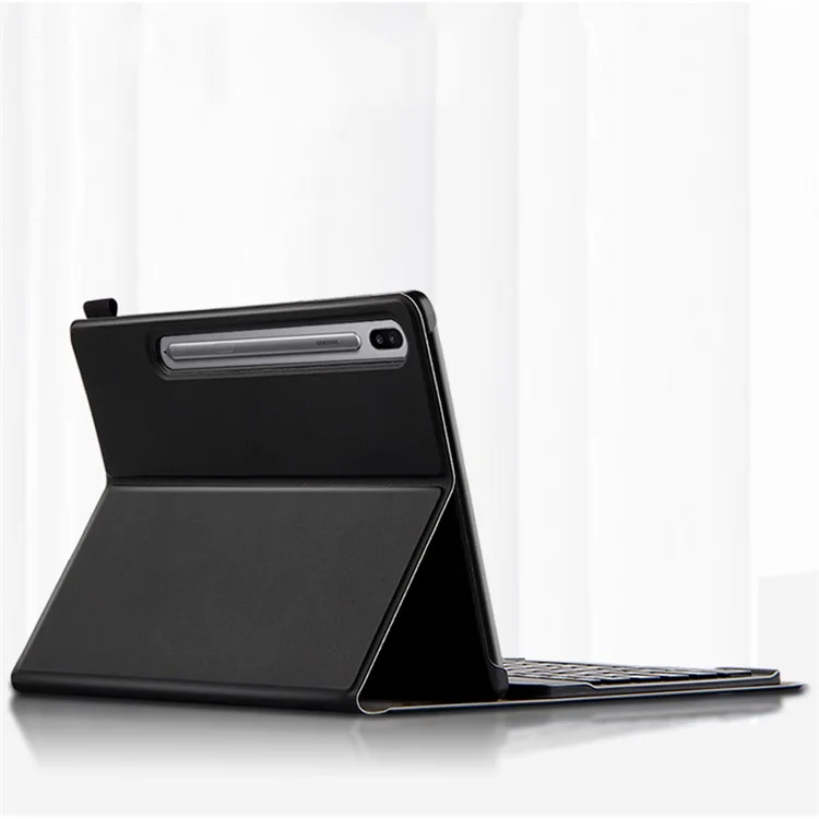 AJIUYU for Samsung Galaxy Tab S6 Leather Stand Tablet Case with Detachable Magnetic Wireless Keyboard (Without Touchpad)