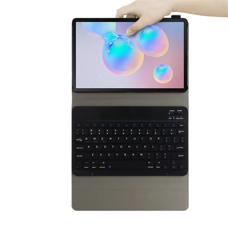 AJIUYU for Samsung Galaxy Tab S6 Leather Stand Tablet Case with Detachable Magnetic Wireless Keyboard (Without Touchpad)