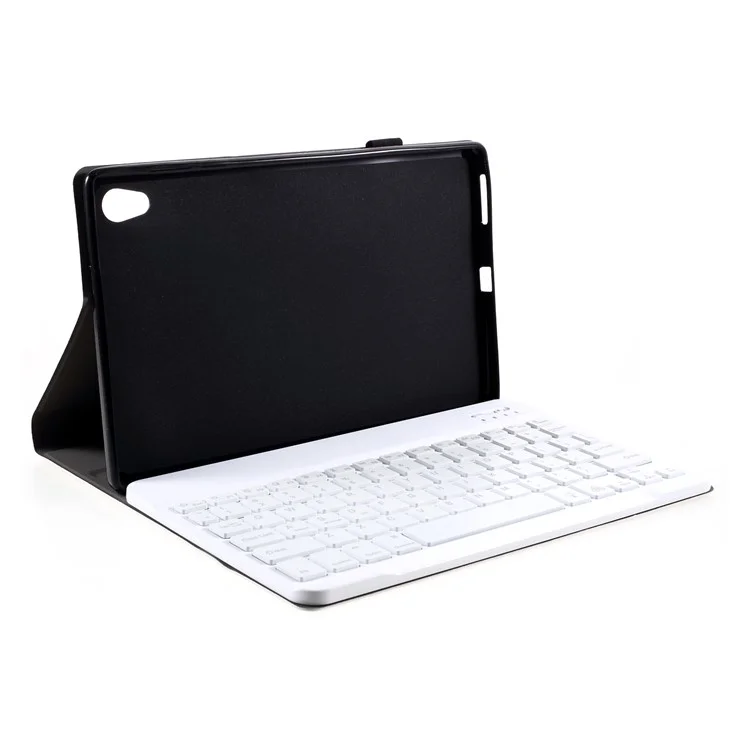 Bluetooth Backlight Clavier Clavier Case de Support en Cuir Pour Lenovo Tab M10 HD Gen 2 X306F - or Rose