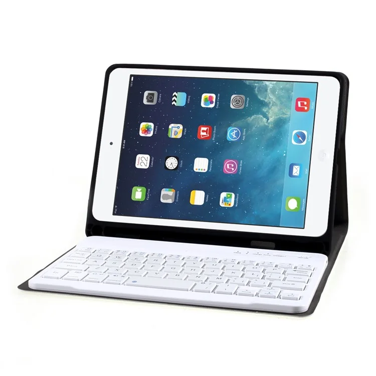 Текстурированный Кожаный Чехол + Клавиатура Bluetooth Для IPad Mini 2 / IPad Mini / IPad Mini 4 / IPad Mini (2019) 7,9 Дюйма - Золото