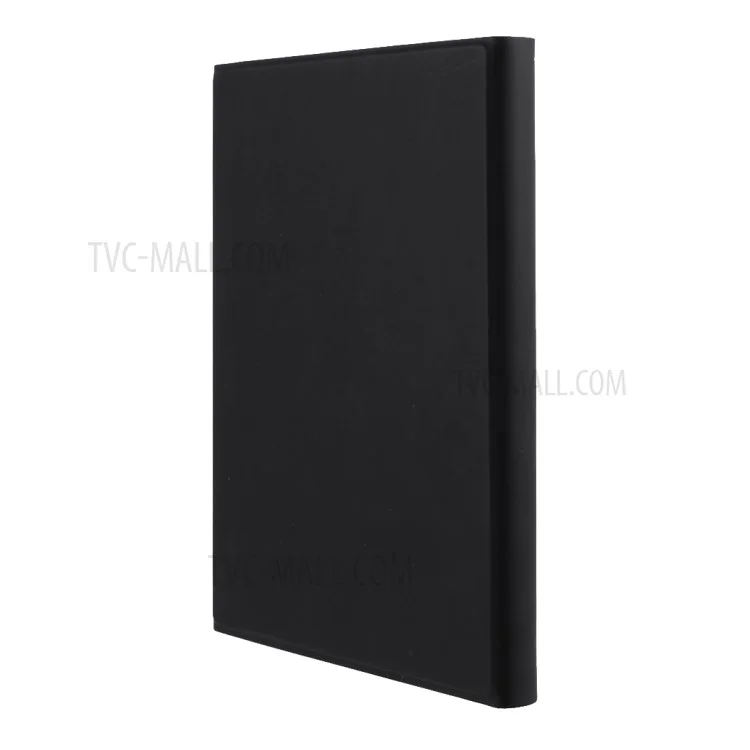 Skin Texture Leather Case+Bluetooth-compatible Keyboard with Backlit for iPad Mini 2/iPad Mini/iPad Mini 4/iPad Mini (2019) 7.9 inch - Black