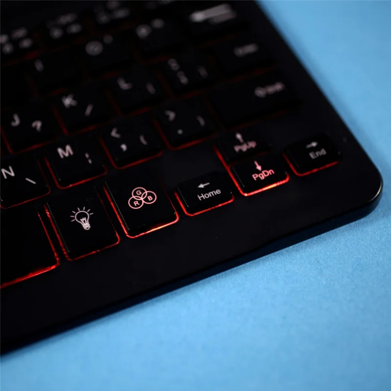 Skin Texture Leather Case+Bluetooth-compatible Keyboard with Backlit for iPad Mini 2/iPad Mini/iPad Mini 4/iPad Mini (2019) 7.9 inch - Dark Green