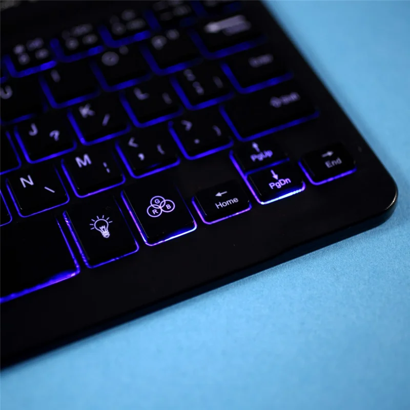 Skin Texture Leather Case+Bluetooth-compatible Keyboard with Backlit for iPad Mini 2/iPad Mini/iPad Mini 4/iPad Mini (2019) 7.9 inch - Dark Green