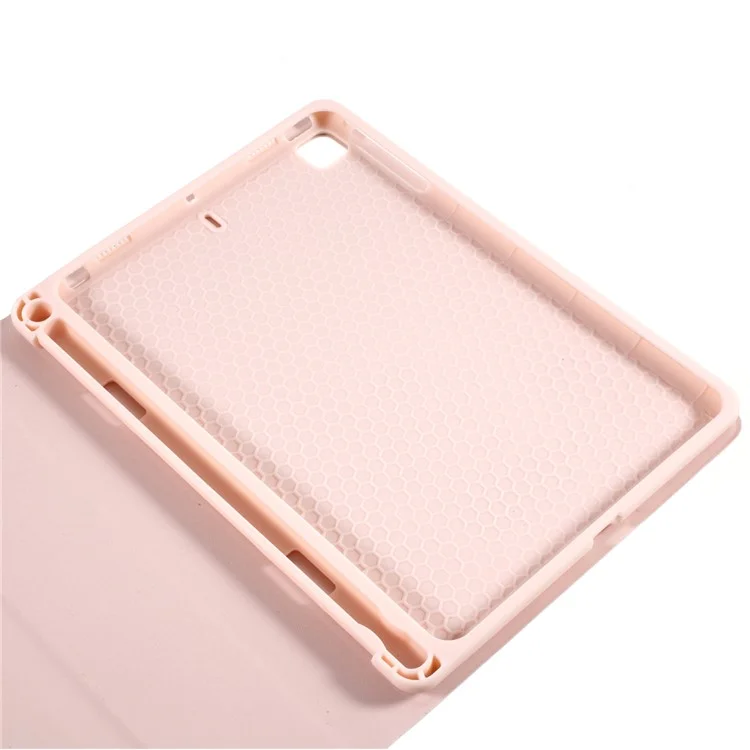smart bluetooth clavier clavier en cuir en cuir pour ipad mini 2 / ipad mini / ipad mini 4 / ipad mini (2019) 7,9 pouces - rose