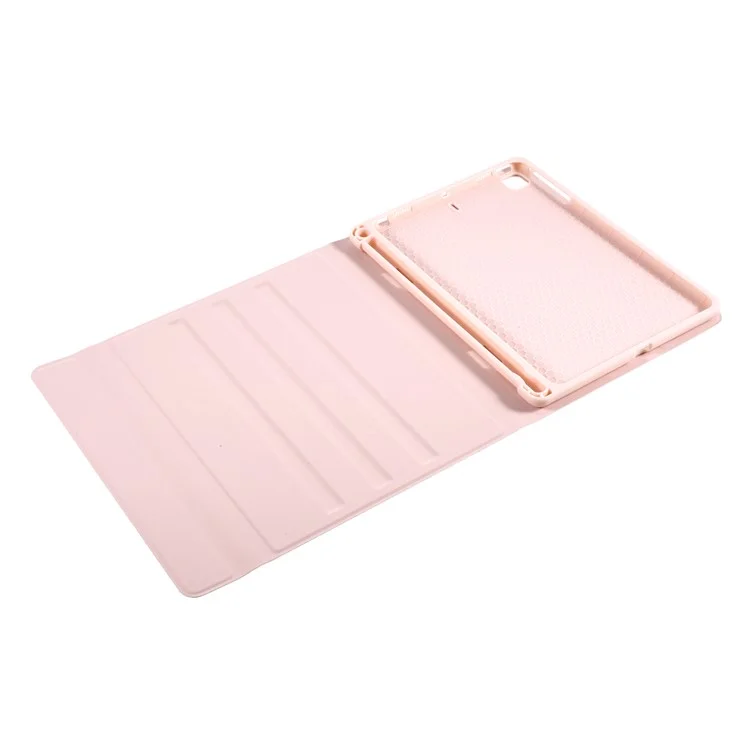 smart bluetooth clavier clavier en cuir en cuir pour ipad mini 2 / ipad mini / ipad mini 4 / ipad mini (2019) 7,9 pouces - rose