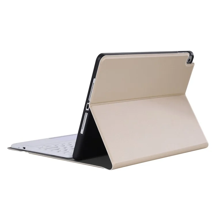 YA102B-A Bluetooth-compatible Keyboard Leather Case for iPad 10.2 (2021)/(2020)/(2019)/Air 10.5 inch (2019)/Pro 10.5 inch (2017) - Gold