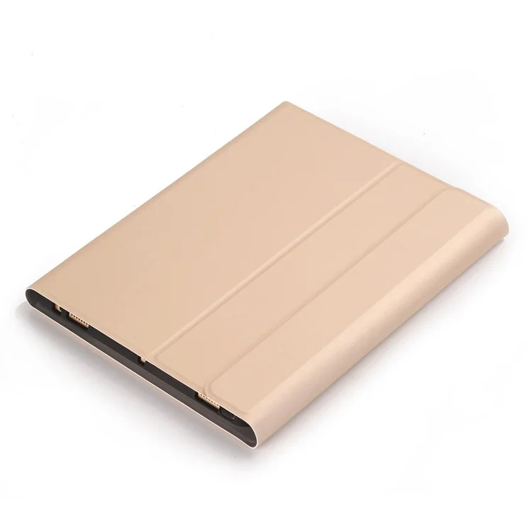 YA102B-A Bluetooth-compatible Keyboard Leather Case for iPad 10.2 (2021)/(2020)/(2019)/Air 10.5 inch (2019)/Pro 10.5 inch (2017) - Gold