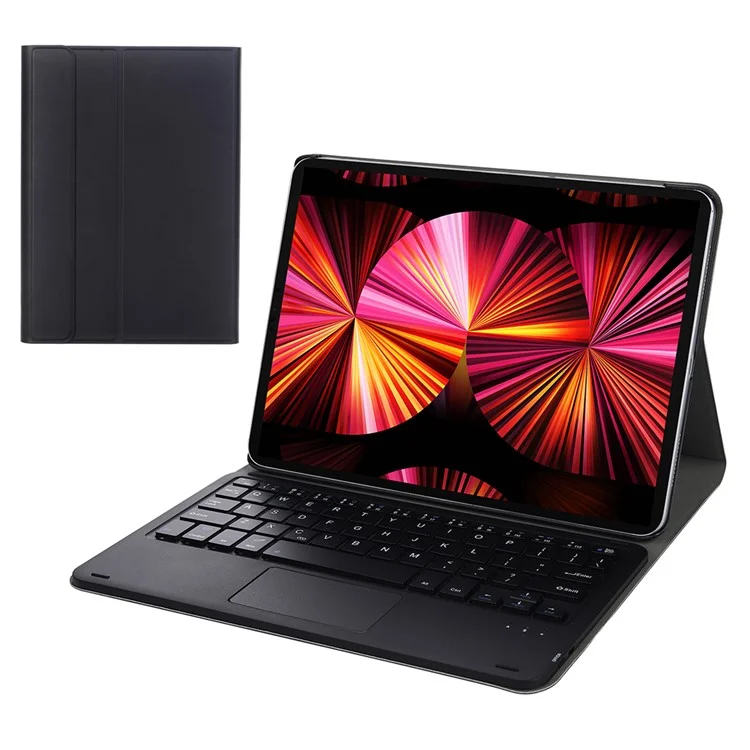 a11-a bluetooth keyboard con estuche de cuero de pie para ipad pro 11 pulgadas (2018) (2020) (2021) / ipad air (2022)/(2020) - negro