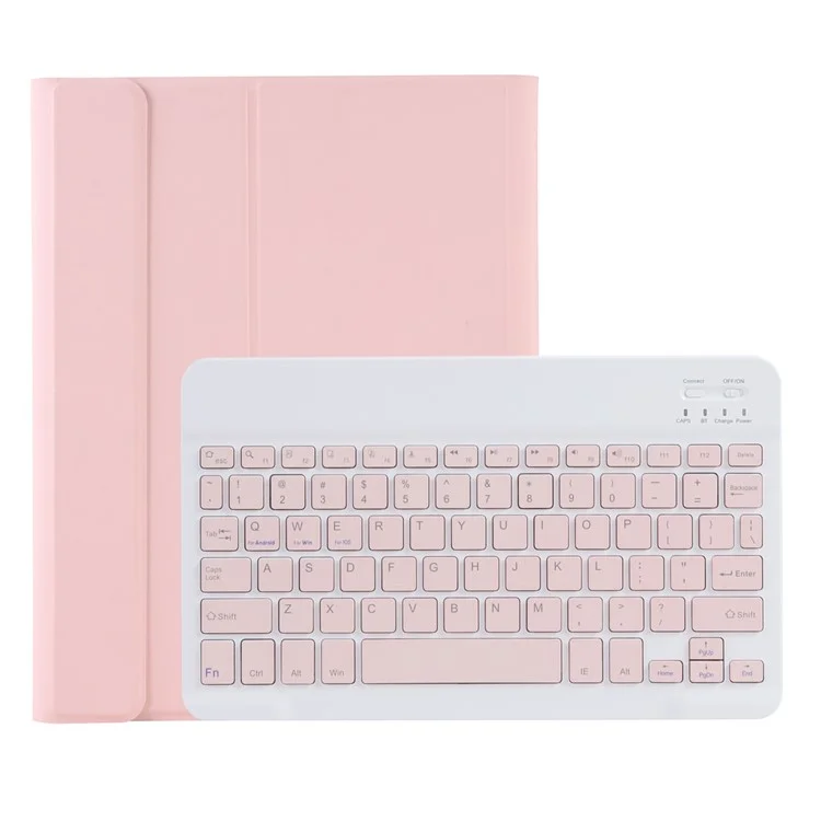 Tastiera Bluetooth in Pelle C-11b Candy Color Case Bluetooth Con Slot a Penna Per Ipad Pro 11 Pollici (2021) - Rosa