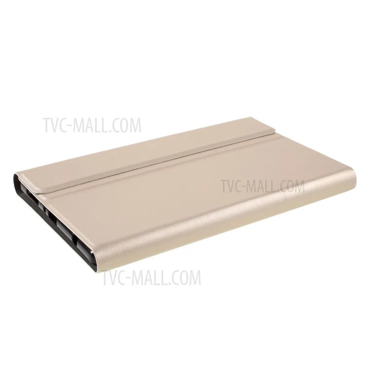 A220S 2 en 1 Bluetooth Keyboard Stand Cape de Caparazón de Cuero Inteligente Con Luz de Fondo Para Samsung Galaxy Tab A7 Lite 8.7 Pulgadas T220/T225 - Oro