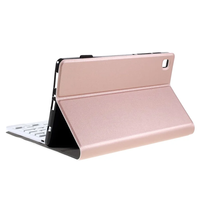 A220S 2 in 1 Bluetooth Keyboard Stand Smart Leather Tablet Shell Case with Backlight for Samsung Galaxy Tab A7 Lite 8.7-inch T220/T225 - Rose Gold