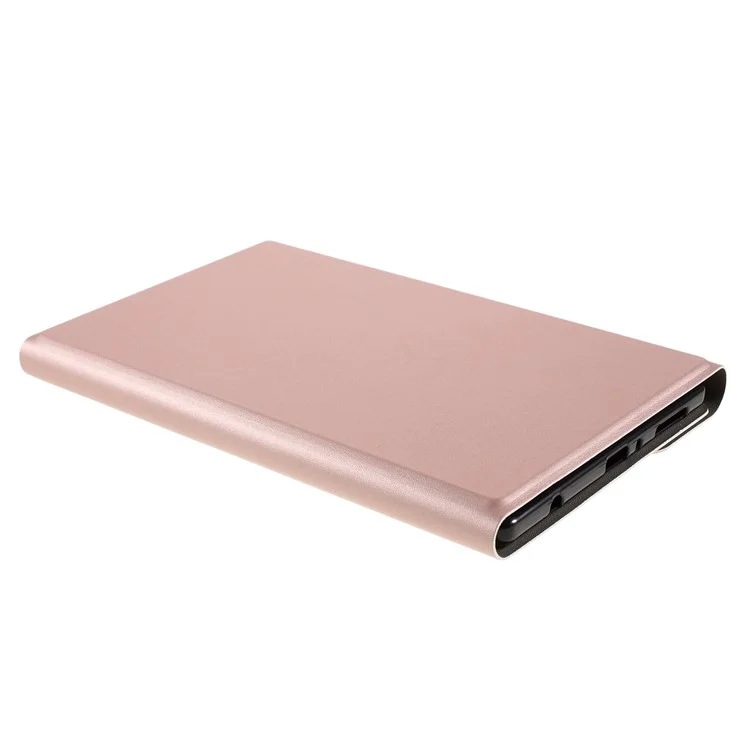 Teclado Bluetooth A220 Capa Protetora de Couro para Tablet Samsung Galaxy Tab A7 Lite 8.7 polegadas T220/T225 - Rose Gold