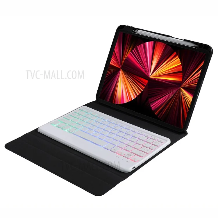 Étui en cuir avec clavier Bluetooth pour iPad Pro 11 pouces (2022 / 2021 / 2020 / 2018) / Air 11 (2024) / Air (2022) / (2020) - Multicolore