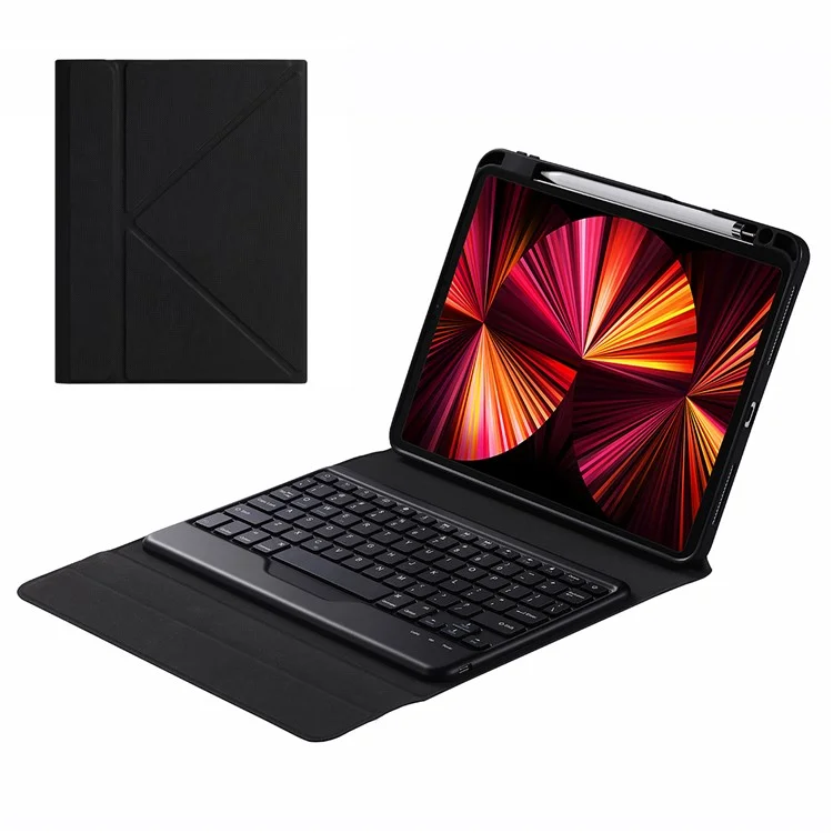B011 Bluetooth-Compatible Keyboard Case  for iPad Air 11 (2025) / (2024) / Pro 11 (2022 / 2021 / 2020 / 2018) / Air (2022) / (2020) - Black