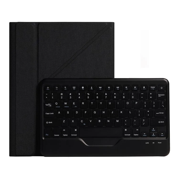 B011 Trid-fold Stand Bluetooth Keyboard Tablet Case Cover with Pen Slot for iPad Pro 11-inch (2021/2020/2018)/iPad Air (2022)/(2020) - Black