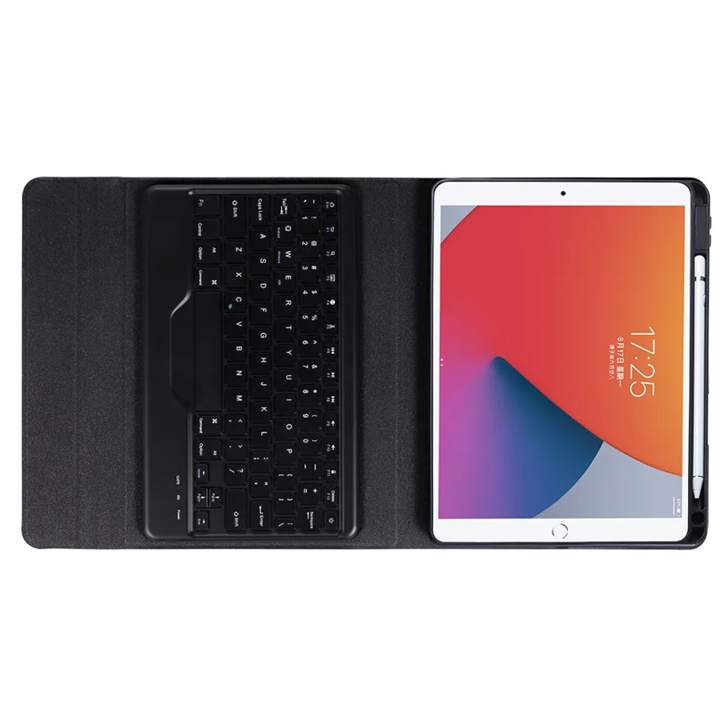 B09 Leather Cover Shell + Wireless Bluetooth Keyboard Combo Set for iPad 10.2 (2021)/(2020)/(2019)/Pro 10.5-inch (2017)/Air 10.5 inch (2019) - Black