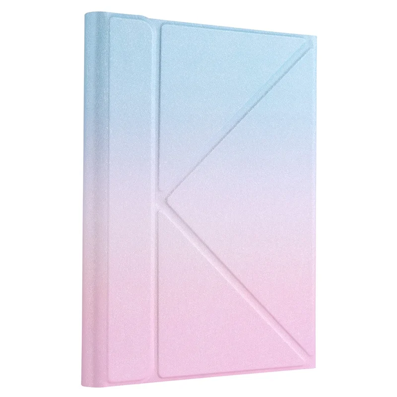 B09 Leather Cover Shell + Wireless Bluetooth Keyboard Combo Set for iPad 10.2 (2021)/(2020)/(2019)/Pro 10.5-inch (2017)/Air 10.5 inch (2019) - Pink / Blue