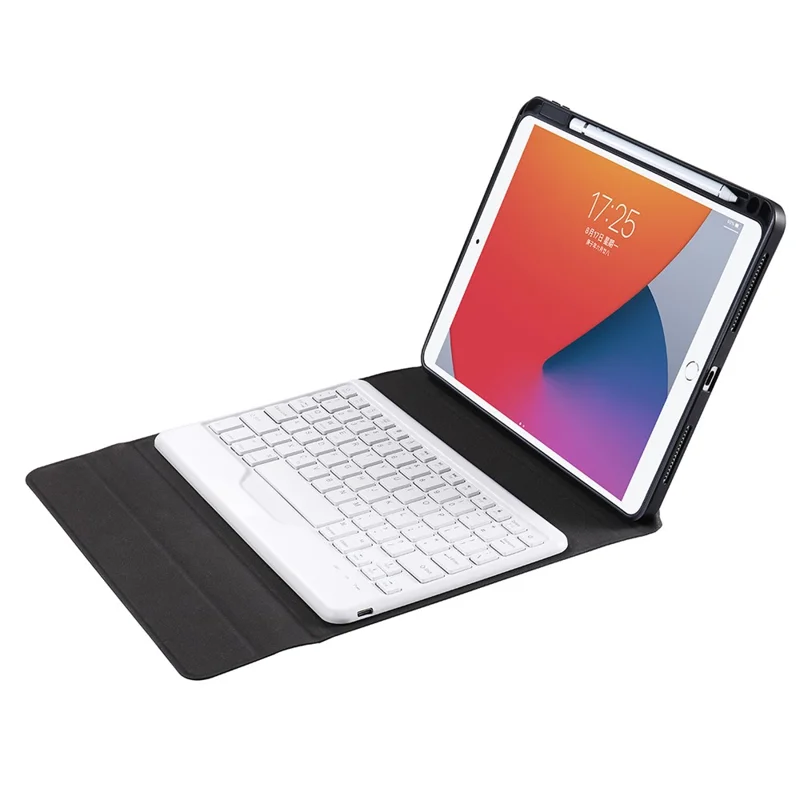 B09 Leather Cover Shell + Wireless Bluetooth Keyboard Combo Set for iPad 10.2 (2021)/(2020)/(2019)/Pro 10.5-inch (2017)/Air 10.5 inch (2019) - Pink / Blue