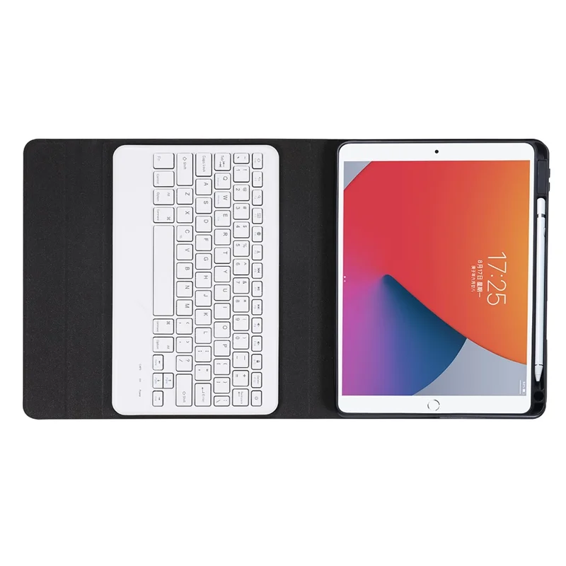 B09 Leather Cover Shell + Wireless Bluetooth Keyboard Combo Set for iPad 10.2 (2021)/(2020)/(2019)/Pro 10.5-inch (2017)/Air 10.5 inch (2019) - Pink / Blue