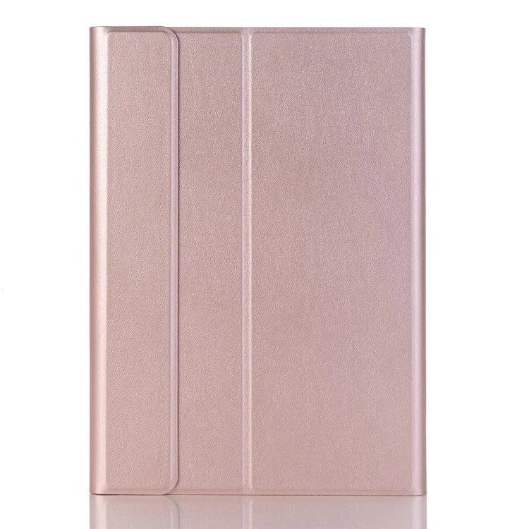 AW11-A Super Slim Wireless Bluetooth-compatible Keyboard TPU Inner + Leather Protective Case with Touch Mouse for Huawei MatePad 11 (2021) (DBY-W09) - Rose Gold