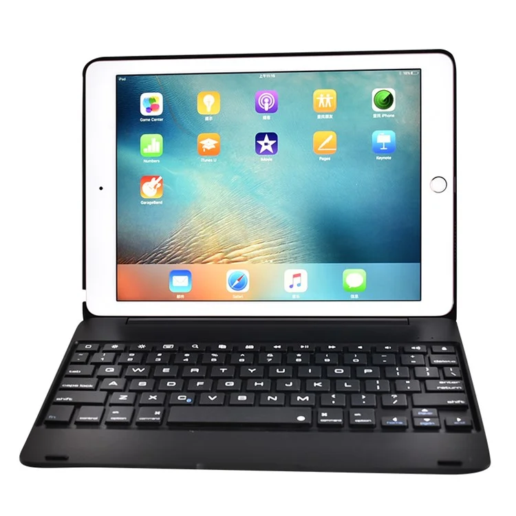 F19 Wireless Bluetooth Keyboard Protection Case for iPad Pro 9.7/Air 2 - Black