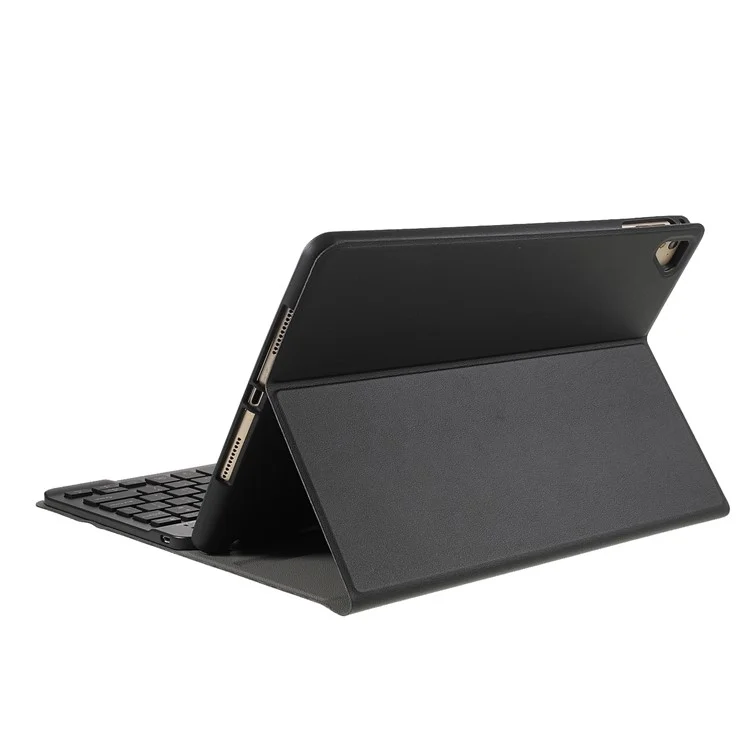 A07BS Ultra Thin Detachable Bluetooth-compatible Keyboard Leather Case with Pen Slot and Backlit for iPad Air/Air 2/Pro 9.7 (2016)/9.7 (2017)/(2018) - Black