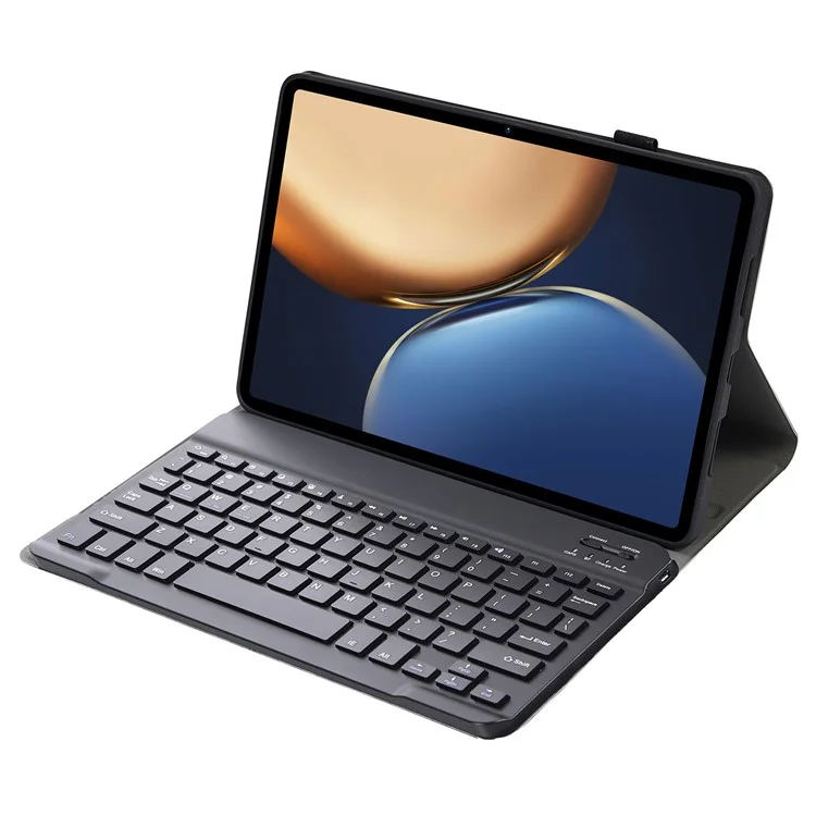 Case de Protección de Tableta de Cuero Ultra Delgada AHV7 + Teclado de Bluetooth Inalámbrico Para Honor Pad V7 Pro 11 Pulgadas - Negro