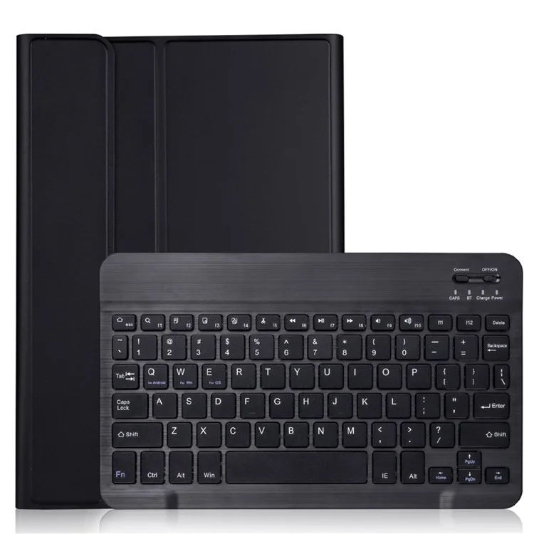 Case de Protección de Tableta de Cuero Ultra Delgada AHV7 + Teclado de Bluetooth Inalámbrico Para Honor Pad V7 Pro 11 Pulgadas - Negro