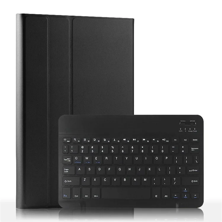 Leather Tablet Stand Case with Wireless Bluetooth Keyboard for Samsung Galaxy Tab A 10.1 (2019) T510 - Black