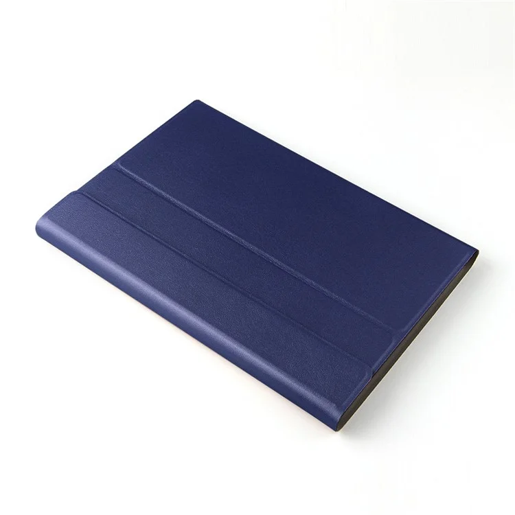 Leather Tablet Stand Case with Wireless Bluetooth-compatible Keyboard for Samsung Galaxy Tab A 10.1 (2019) T510 - Blue